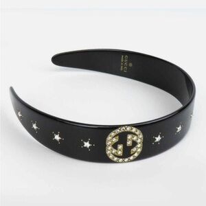 Gucci Black Headband with Star Accents